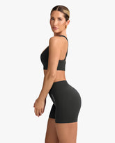 BO&TEE SUPER SCULPT SEAMLESS MINI SHORTS ASH